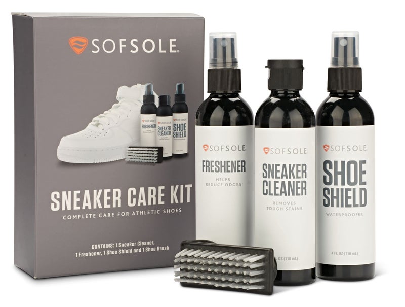 Sof Sole Sneaker Care Kit with Cleaner, Freshener, Shoe Shield and Scrub Brush - Image 1